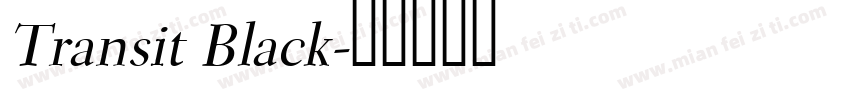 Transit Black字体转换